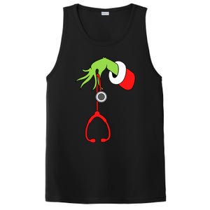 Nurse Christmas Stethoscope Nurses Pajamas PJs PosiCharge Competitor Tank