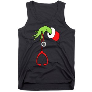 Nurse Christmas Stethoscope Nurses Pajamas PJs Tank Top