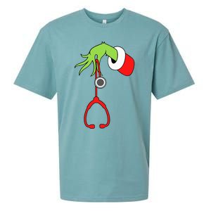 Nurse Christmas Stethoscope Nurses Pajamas PJs Sueded Cloud Jersey T-Shirt