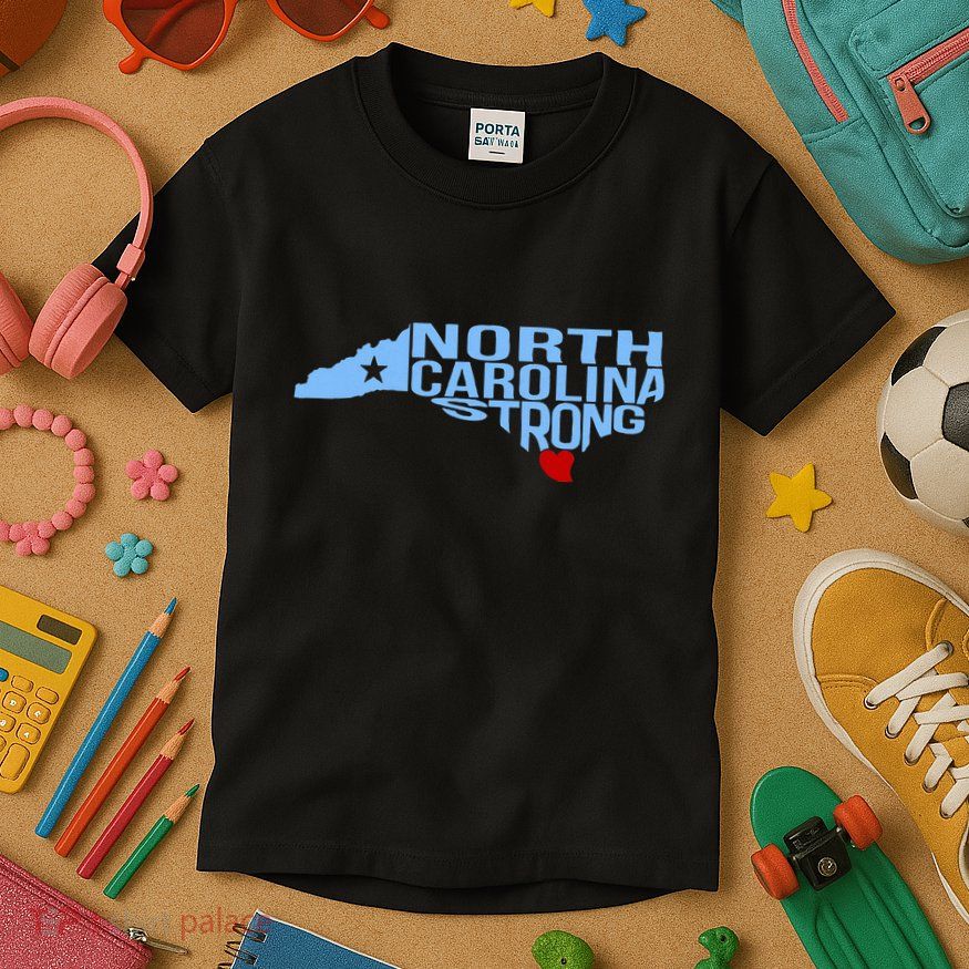 North Carolina Stronger Than The Storm Stronger Together Kids T-Shirt