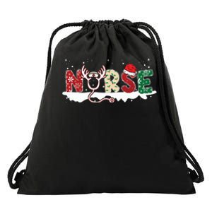 Nurse Christmas Stethoscope Nurses Xmas Pajamas Pjs Family Drawstring Bag