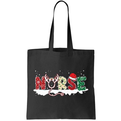 Nurse Christmas Stethoscope Nurses Xmas Pajamas Pjs Family Tote Bag