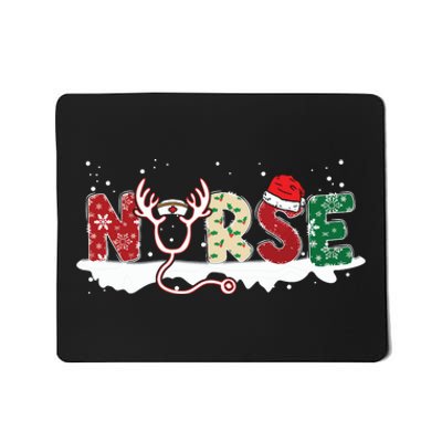 Nurse Christmas Stethoscope Nurses Xmas Pajamas Pjs Family Mousepad