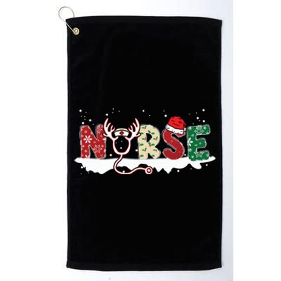 Nurse Christmas Stethoscope Nurses Xmas Pajamas Pjs Family Platinum Collection Golf Towel