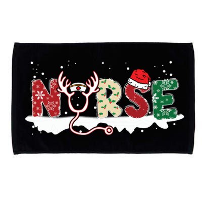 Nurse Christmas Stethoscope Nurses Xmas Pajamas Pjs Family Microfiber Hand Towel