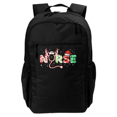 Nurse Christmas Stethoscope Nurses Xmas Scrub Top Women Daily Commute Backpack