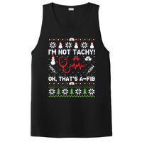 Nurse Christmas Stethoscope Rn Lpn Scrub Xmas Im Not Tachy PosiCharge Competitor Tank