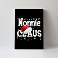 Nonnie Claus Shirt Santa Hat Matching Christmas Lights Family Group Canvas