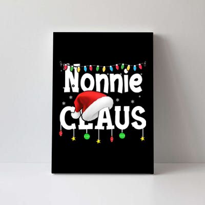 Nonnie Claus Shirt Santa Hat Matching Christmas Lights Family Group Canvas