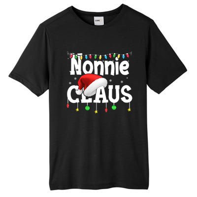 Nonnie Claus Shirt Santa Hat Matching Christmas Lights Family Group Tall Fusion ChromaSoft Performance T-Shirt