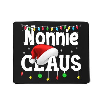 Nonnie Claus Shirt Santa Hat Matching Christmas Lights Family Group Mousepad