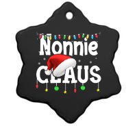 Nonnie Claus Shirt Santa Hat Matching Christmas Lights Family Group Ceramic Star Ornament