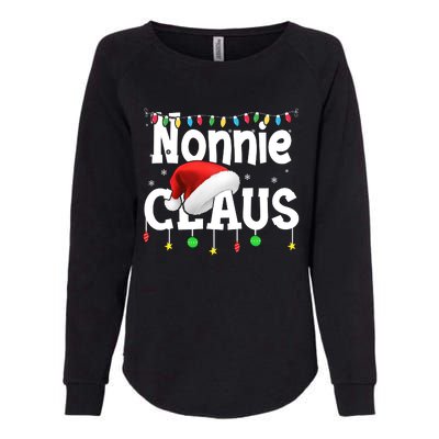 Nonnie Claus Shirt Santa Hat Matching Christmas Lights Family Group Womens California Wash Sweatshirt