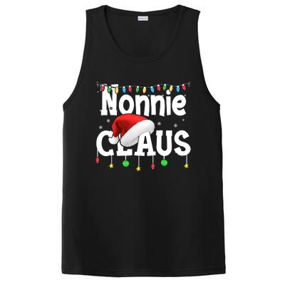 Nonnie Claus Shirt Santa Hat Matching Christmas Lights Family Group PosiCharge Competitor Tank