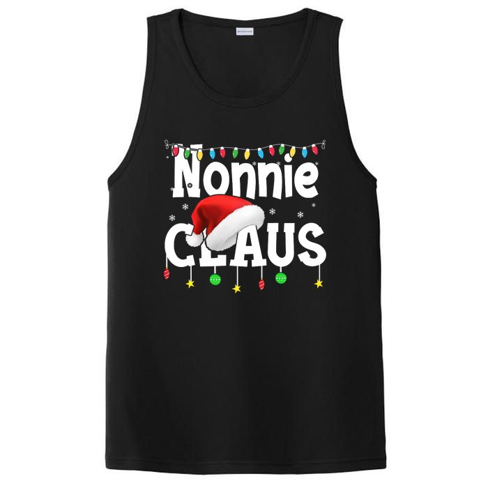 Nonnie Claus Shirt Santa Hat Matching Christmas Lights Family Group PosiCharge Competitor Tank