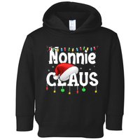 Nonnie Claus Shirt Santa Hat Matching Christmas Lights Family Group Toddler Hoodie