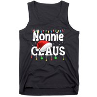 Nonnie Claus Shirt Santa Hat Matching Christmas Lights Family Group Tank Top