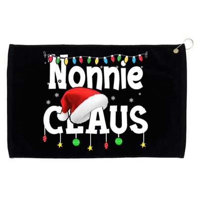 Nonnie Claus Shirt Santa Hat Matching Christmas Lights Family Group Grommeted Golf Towel