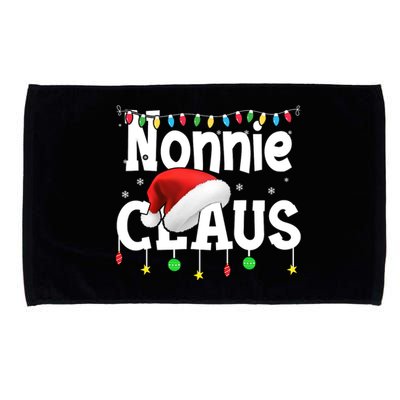 Nonnie Claus Shirt Santa Hat Matching Christmas Lights Family Group Microfiber Hand Towel