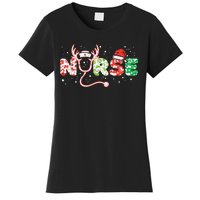 Nurse Christmas Stethoscope Nurses Xmas Scrub Top Women's T-Shirt