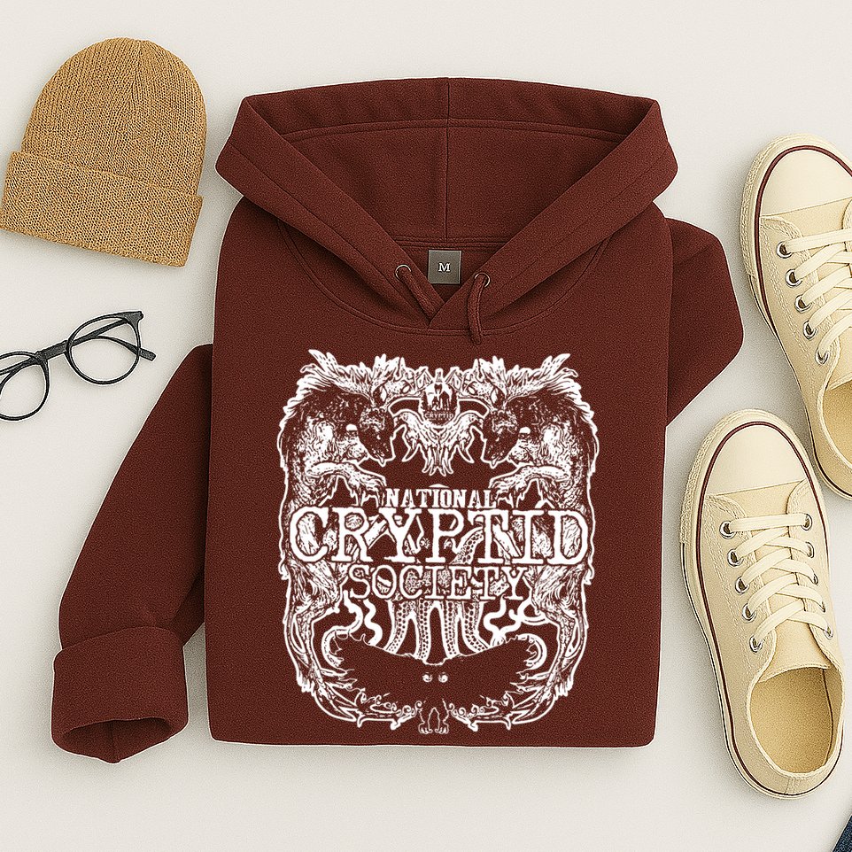 National Cryptid Society Wendigo Giant Octopus Mothman Beast Hoodie