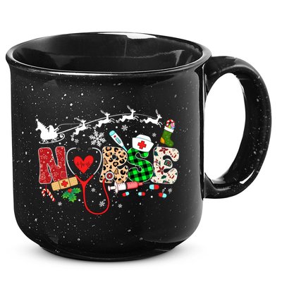Nurse Christmas Stethoscope Nurses Pajamas Pjs Nursing Xmas Gift 15oz Campfire Ceramic Mug
