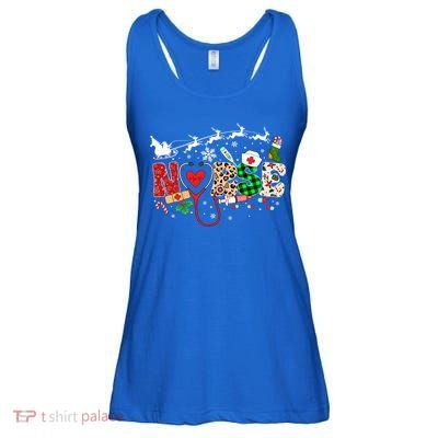 Nurse Christmas Stethoscope Nurses Pajamas Pjs Nursing Xmas Gift Ladies Essential Flowy Tank