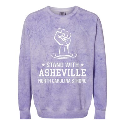 North Carolina Strong Asheville Nc Stand With Asheville 2024 Colorblast Crewneck Sweatshirt