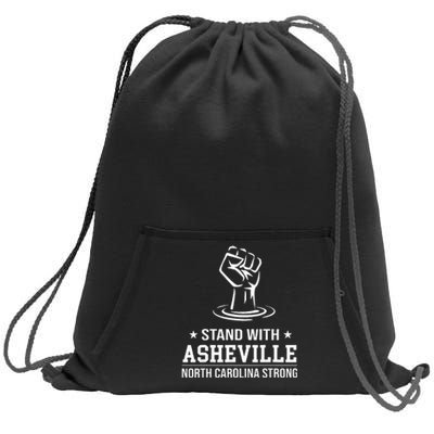 North Carolina Strong Asheville Nc Stand With Asheville 2024 Sweatshirt Cinch Pack Bag