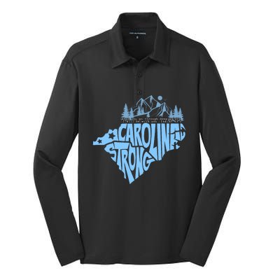 North Carolina Stronger Together Silk Touch Performance Long Sleeve Polo