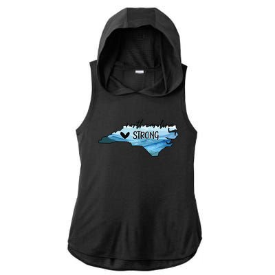 North Carolina Strong Western Nc Hurricane Ladies PosiCharge Tri-Blend Wicking Draft Hoodie Tank