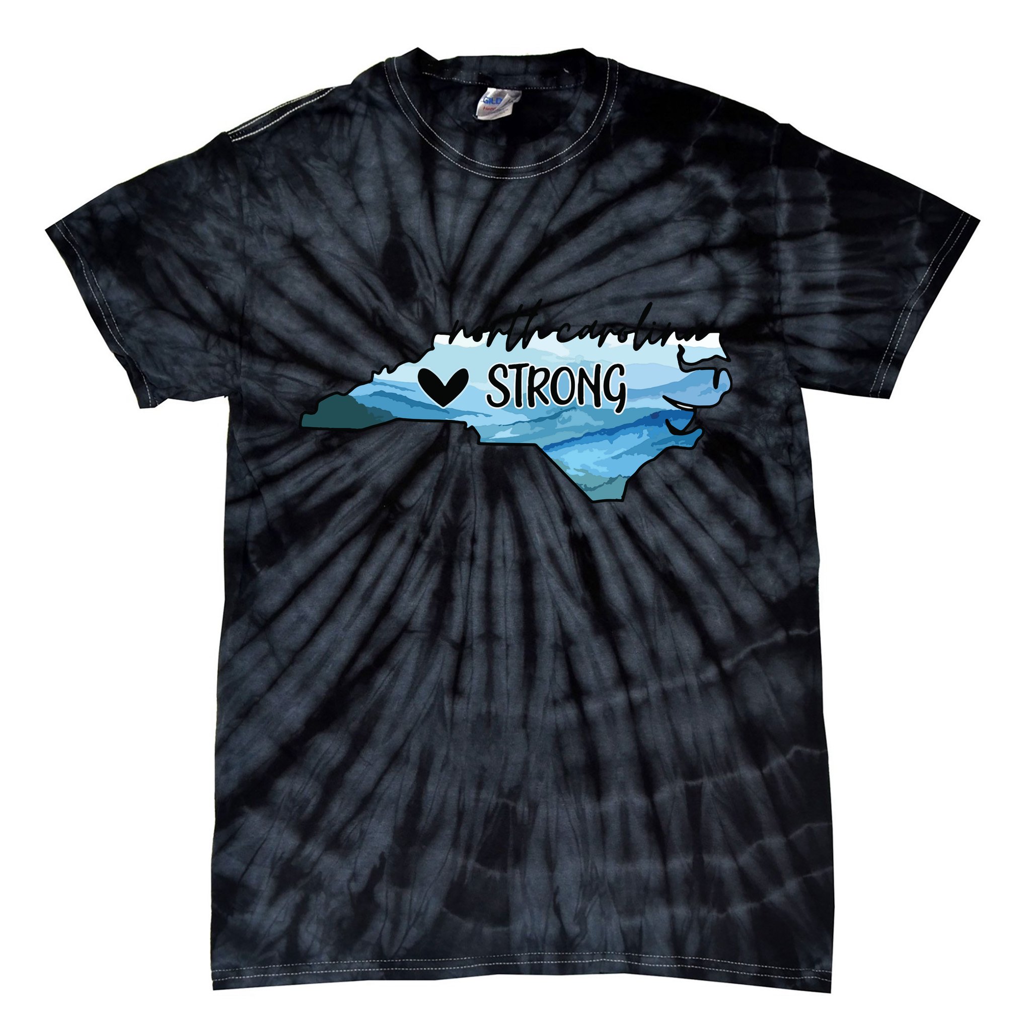 North Carolina Strong Western Nc Hurricane Tie-Dye T-Shirt