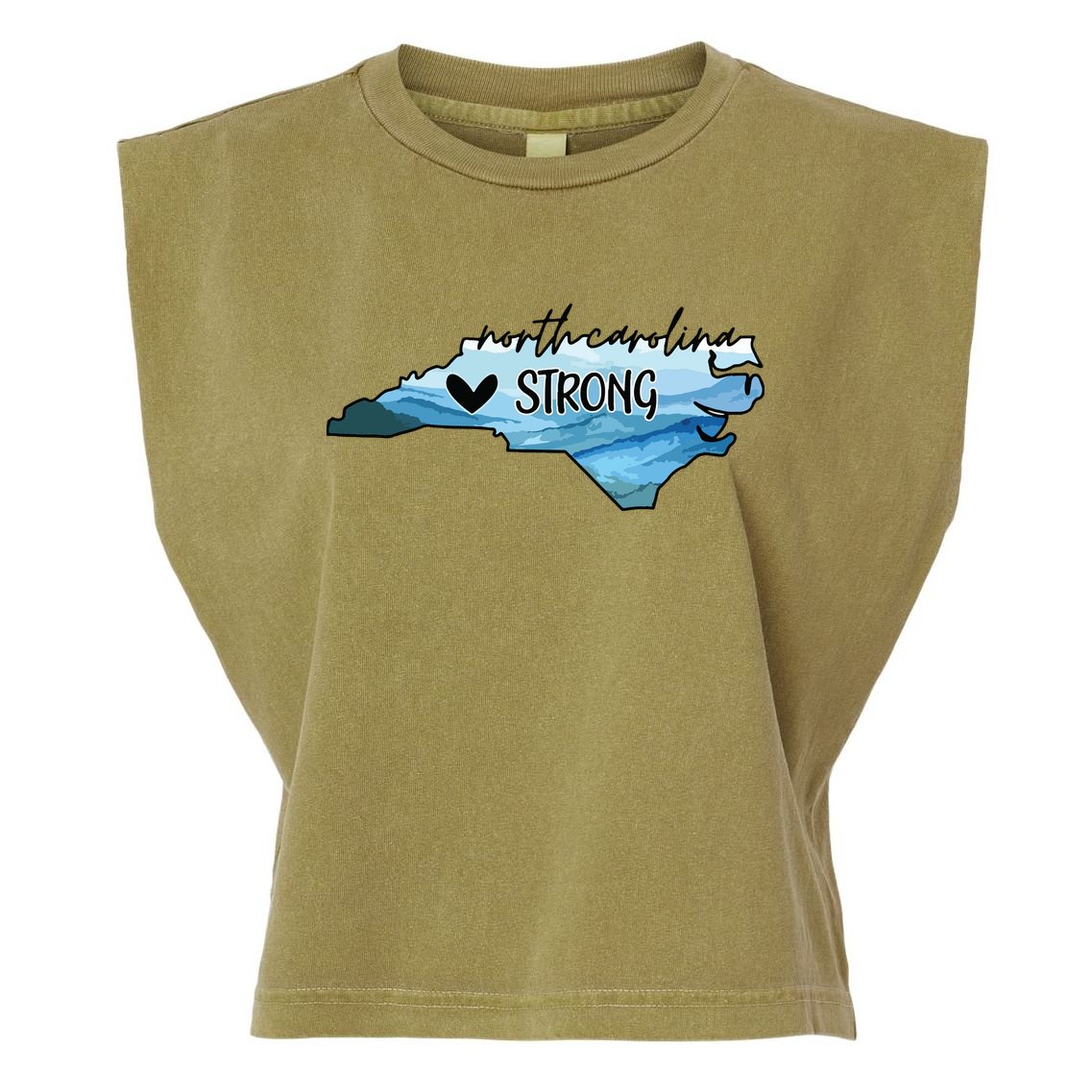 North Carolina Strong Western Nc Hurricane Garment-Dyed Women's Muscle Tee