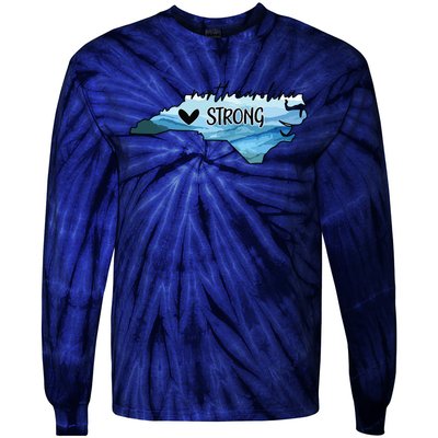 North Carolina Strong Western Nc Hurricane Tie-Dye Long Sleeve Shirt