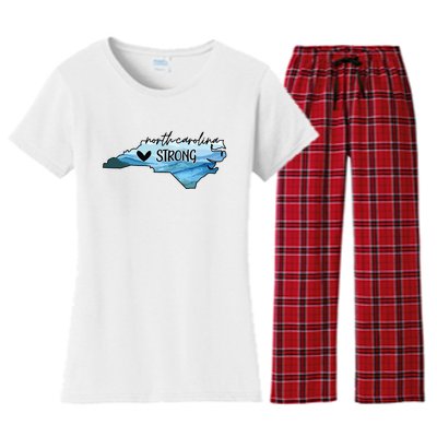 North Carolina Strong Western Nc Hurricane Women's Flannel Pajama Set