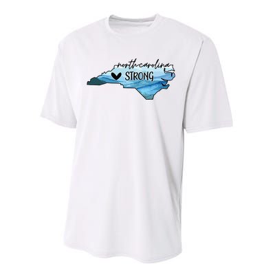 North Carolina Strong Western Nc Hurricane Performance Sprint T-Shirt