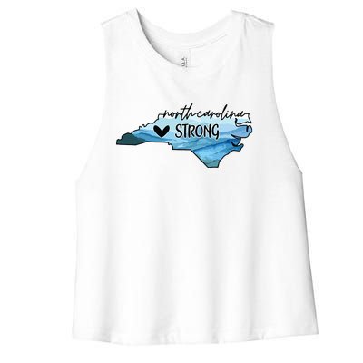 North Carolina Strong Western Nc Hurricane Women's Racerback Cropped Tank