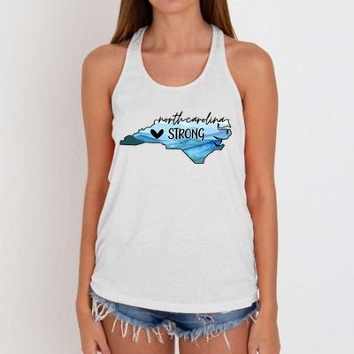 North Carolina Strong Western Nc Hurricane Women's Knotted Racerback Tank