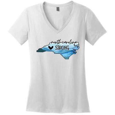 North Carolina Strong Western Nc Hurricane Women's V-Neck T-Shirt