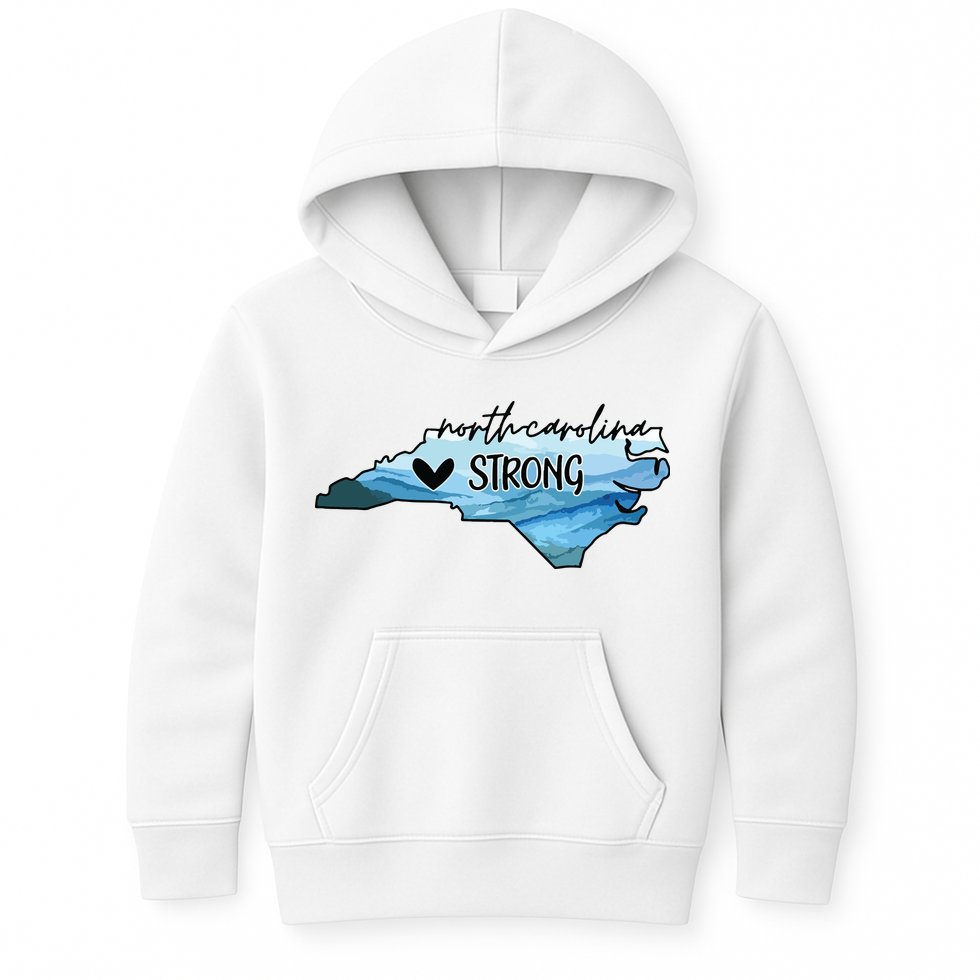 North Carolina Strong Western Nc Hurricane Kids Hoodie