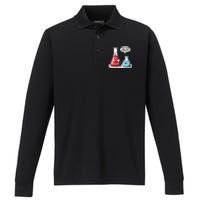 Nerd Chemistry Student Science I Think YouRe Overreacting Performance Long Sleeve Polo