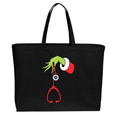 Nurse Christmas Stethoscope Nurses Xmas Pajamas Pjs Women Cotton Canvas Jumbo Tote