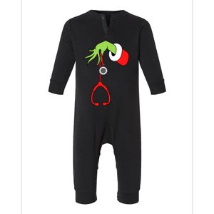 Nurse Christmas Stethoscope Nurses Xmas Pajamas Pjs Women Infant Fleece One Piece