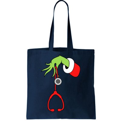 Nurse Christmas Stethoscope Nurses Xmas Pajamas Pjs Women Tote Bag