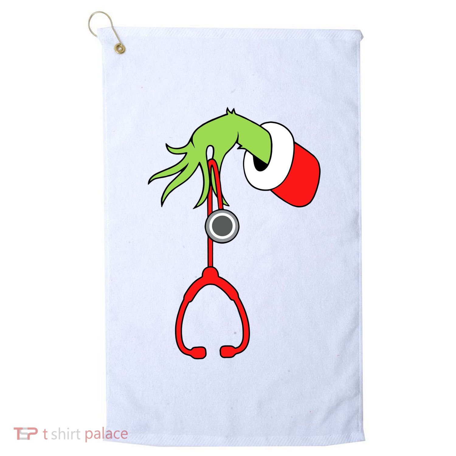 Nurse Christmas Stethoscope Nurses Xmas Pajamas Pjs Women Golf Towel