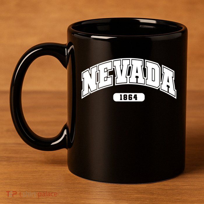 Nevada Collegiate Style 1864 11oz C Handle Ceramic Mug
