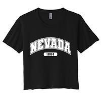 Nevada Collegiate Style 1864 Women's Crop Top Tee