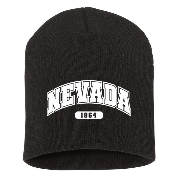 Nevada Collegiate Style 1864 Short Acrylic Beanie