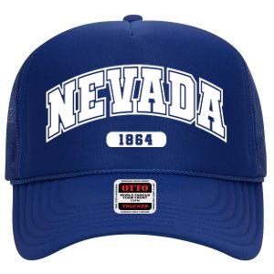 Nevada Collegiate Style 1864 High Crown Mesh Back Trucker Hat