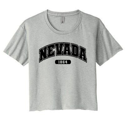 Nevada Collegiate Style 1864 Women's Crop Top Tee